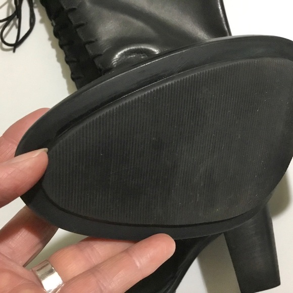 St. Emile leather knee high lace up zip boots - Picture 16 of 16